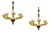 Amber and Emerald Chandelier with Twelve Arms in Hand Blown Glass, 1970s, Set of 2 For Sale