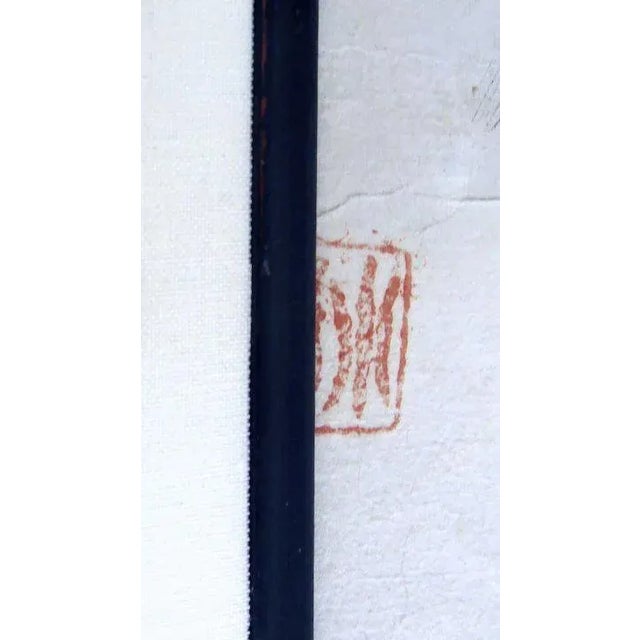 Chinese 19th Century Chinese Caligraphy Scroll Framed For Sale - Image 3 of 4