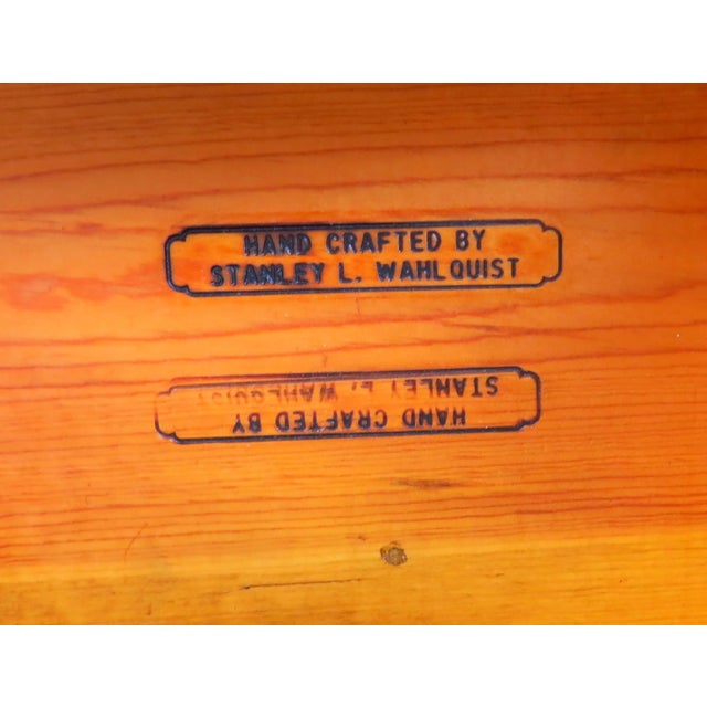 Vintage Arts and Crafts Inspired Pine Step Stool by Stanley L. Wahlquist For Sale - Image 12 of 12