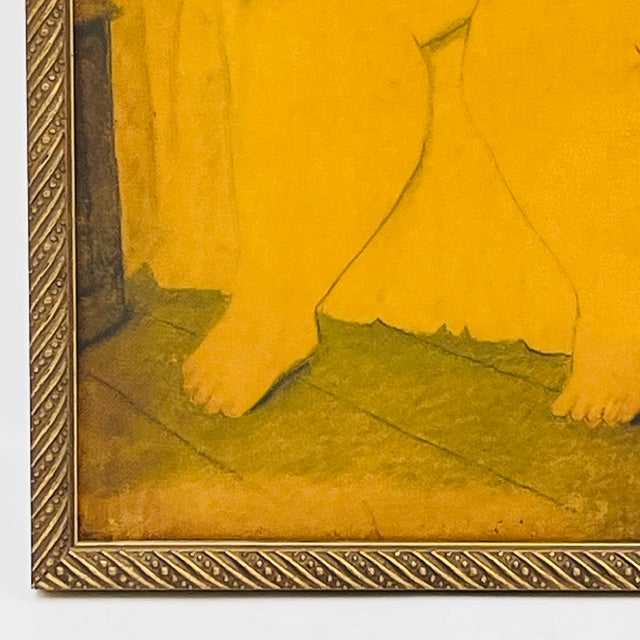Vintage Framed Seated Nude Oil Painting in the Manner of Fernando Botero For Sale In New York - Image 6 of 17