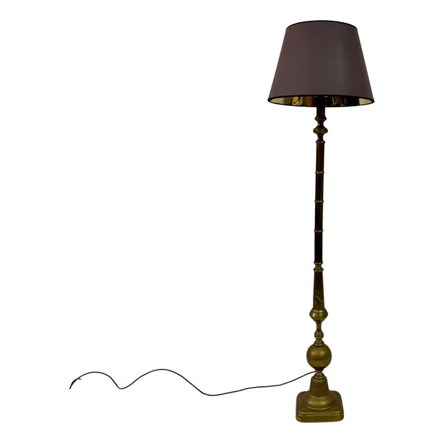 Early 20th Century Brass Floor Lamp, 1890s For Sale