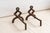 Early 20th Century Geometric Modernist Iron Andirons - a Pair For Sale In Boston - Image 6 of 7