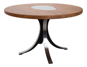T69 Table in Wood and Chrome by Osvaldo Borsani