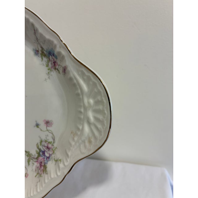 Vintage Theodore Haviland “Annette” Porcelain Handled Oval Serving Platter For Sale - Image 9 of 11