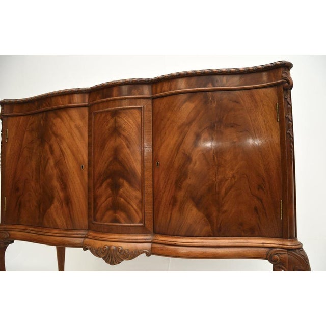 Chippendale Serpentine Cabinet, 1900s For Sale - Image 9 of 10
