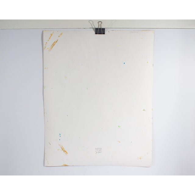 Abstract Acrylic and Watercolor on Paper Painting by James L. Bruch For Sale - Image 4 of 9