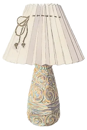 Unknown - Lamp - Original China ink and Watercolor - Late 19th Century