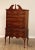 Brown Crescent Queen Anne Style Carved Cherry Highboy Chest For Sale - Image 8 of 13