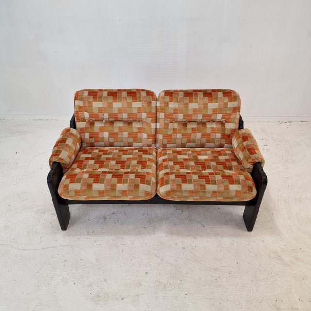 Brown Italian 2-Seater Sofa, 1980s For Sale - Image 8 of 18