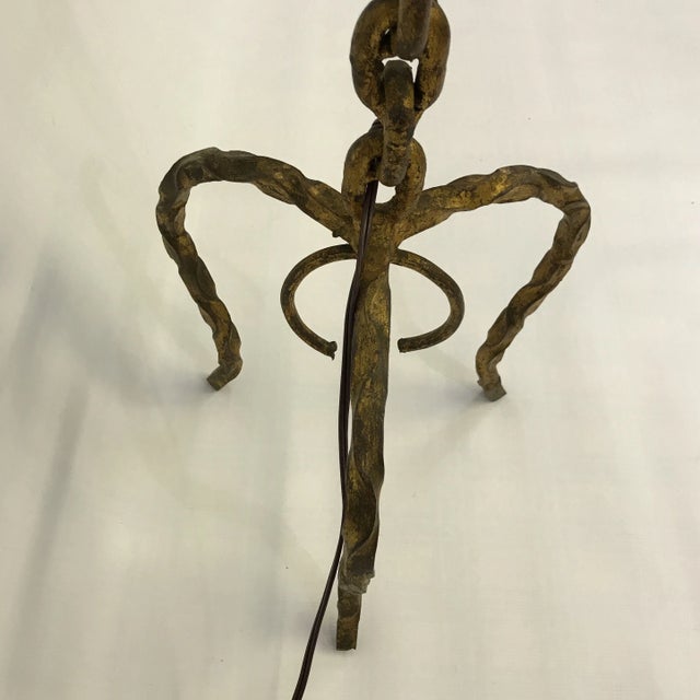 Gold Chain Metal Floor Lamp For Sale - Image 6 of 12