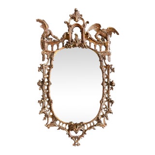 Early 19th Century Chippendale Style Giltwood Mirror For Sale