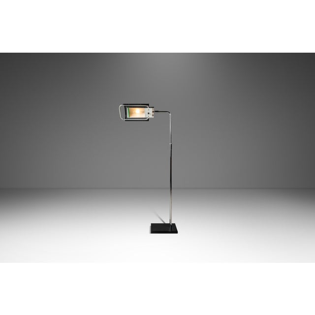 Koch & Lowy 1960s Mid-Century Modern Omi "Eyeshade" Floor Lamps W/ Swingarm Light Attributed to George Nelson for Koch & Lowy - a Pair For Sale - Image 4 of 18