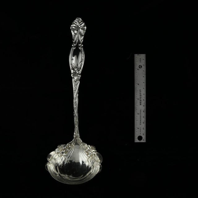 Silver International Simpson Frontenac 1903 Oyster Ladle Sterling Silver 10" Floral For Sale - Image 8 of 8
