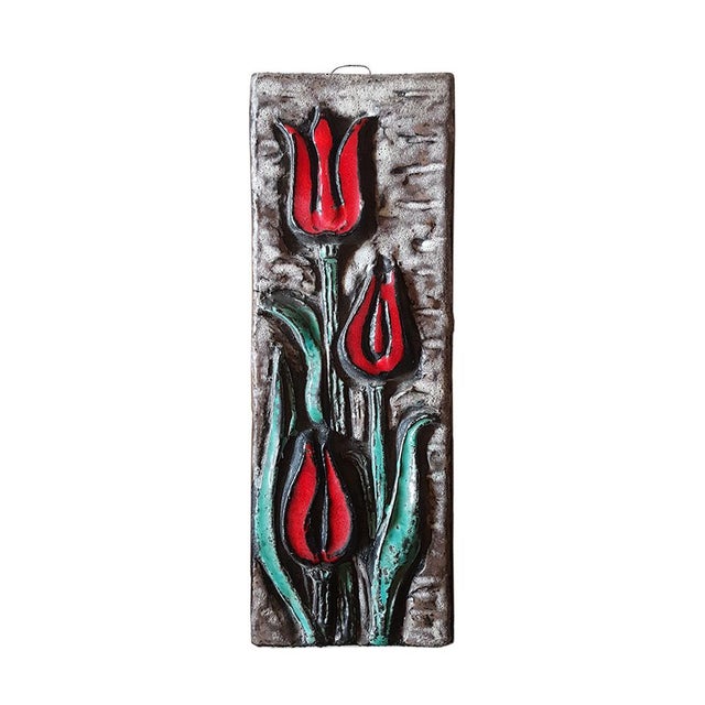 Mid-Century Ceramic Wall Plaques, Set of 4 For Sale - Image 6 of 18