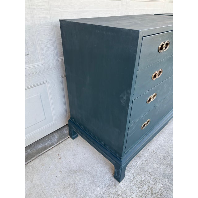 Michael Taylor Vintage Pair Henredon Michael Taylor Boho Chests Drawers Dressers Hollywood a Pair For Sale - Image 4 of 12