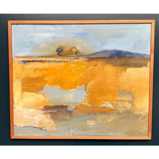 Peter Prütz, Landskapskomposition, 1950s, Oil Painting on Panel, Framed For Sale - Image 10 of 10