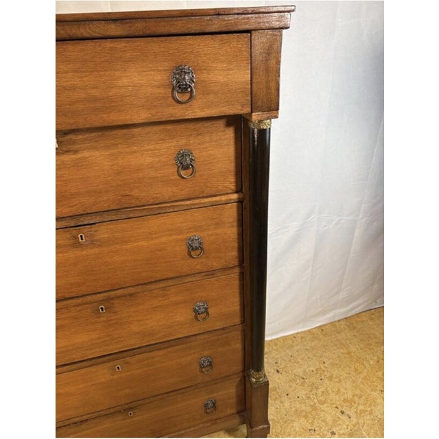 Antique Dutch Empire Oak Chiffonier Chest of Drawers, 1820s For Sale - Image 6 of 18