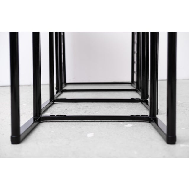 Art Nouveau Nesting Table Set after 1905 Design by Prof. Josef Hoffmann, Vienna, c.1980, Set of 4 For Sale - Image 10 of 18