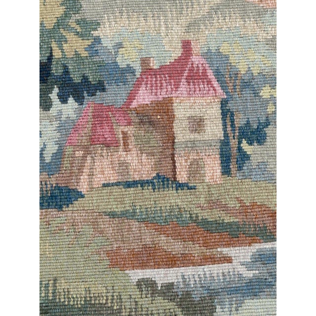 1950s Small 20th Century French Aubusson Tapestry, 1970s For Sale - Image 5 of 18