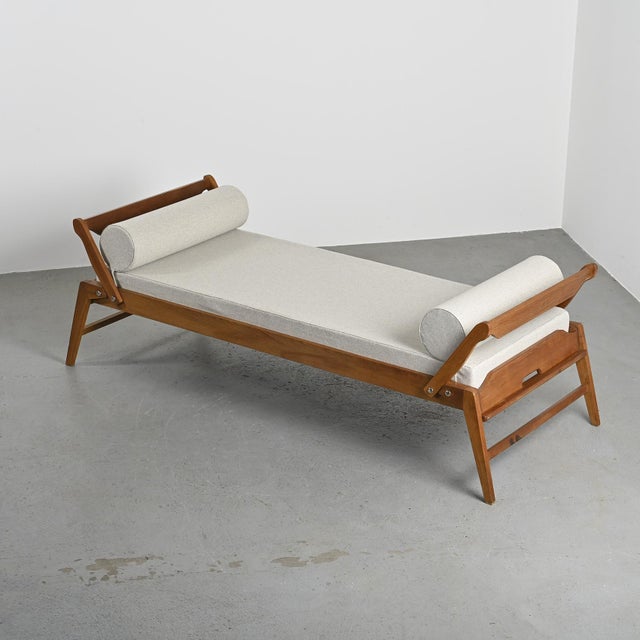1950s French Daybed by René Jean Caillette for Charron, 1952 For Sale - Image 5 of 16