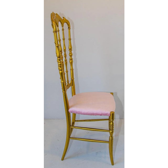 Mid 20th Century 1960s Vintage Gilt Wood Chiavari Side Chair For Sale - Image 5 of 13