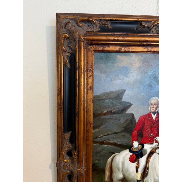 English Jordan Original Oil Painting, English Fox Hunt Scene With Rider, Horses & Hounds For Sale - Image 3 of 9