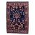 Early 20th Century Early 20th Century Jewel Tone Navy Fine Sarouk Scatter Mini Rug - 1'10" x 2'7" For Sale - Image 5 of 18