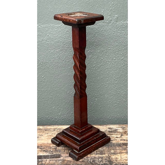 Vintage Barley Twist Candlestick For Sale - Image 10 of 12