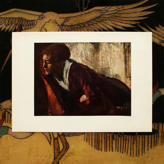 Portraiture 1950s After Edgar Degas "Melancholy", First Edition Full-Color Vintage Print For Sale - Image 3 of 8