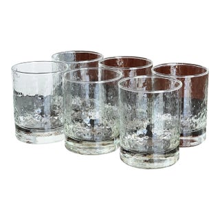 Vintage 1960's Durobor 'Alaska' Old Fashioned Whiskey Glasses - Set of 6 For Sale