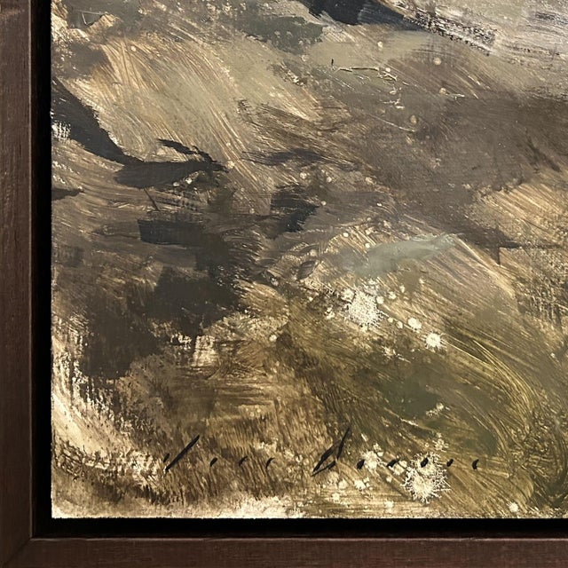 Contemporary A Distant Haze by Jon Doran | Oil on Panel Sea Cliffs Above Breaking Surf For Sale - Image 4 of 12