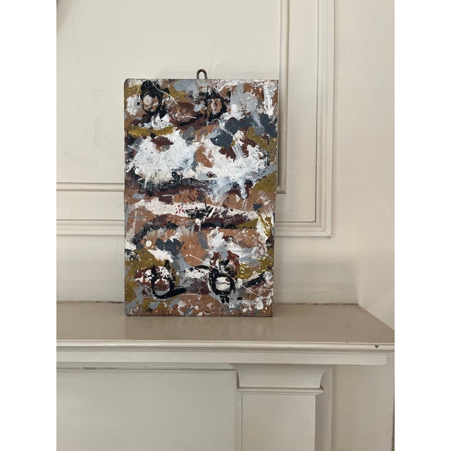 White George S. Rennie III (American 1940 - 2022) Mid-Century Modern Mixed Media Construction Abstract Drip Painting Circa 1965 For Sale - Image 8 of 15