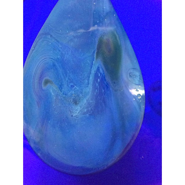 1970’s Harkness Hand Blown Cobalt Blue Glass Vase For Sale - Image 12 of 13