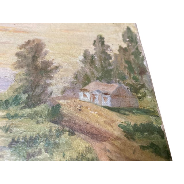 Antique 19th Century Oil on Canvas Landscape Painting For Sale In Boston - Image 6 of 12
