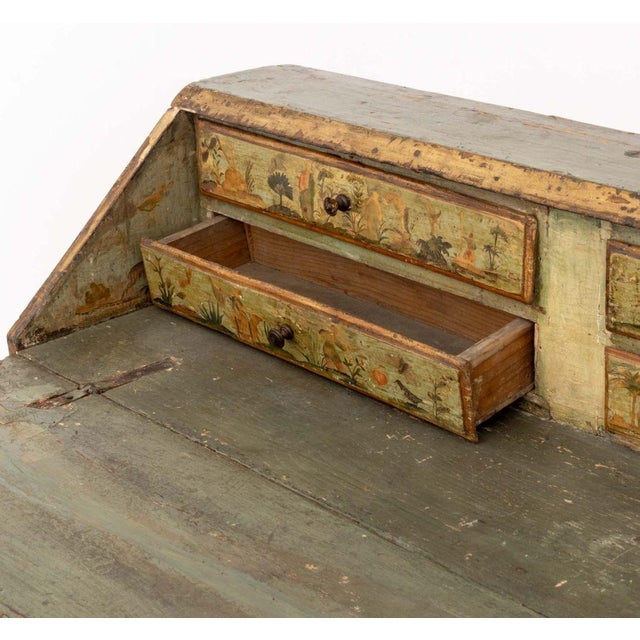 Venetian Chinoiserie Painted Secretaire For Sale - Image 10 of 14