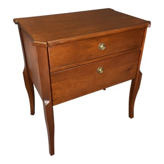 Mahogany Two Drawer Nightstand For Sale