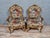 Attractive pair of Louis XV-style Baroque armchairs in gilded and carved wood, circa 1900. Generously proportioned frame...