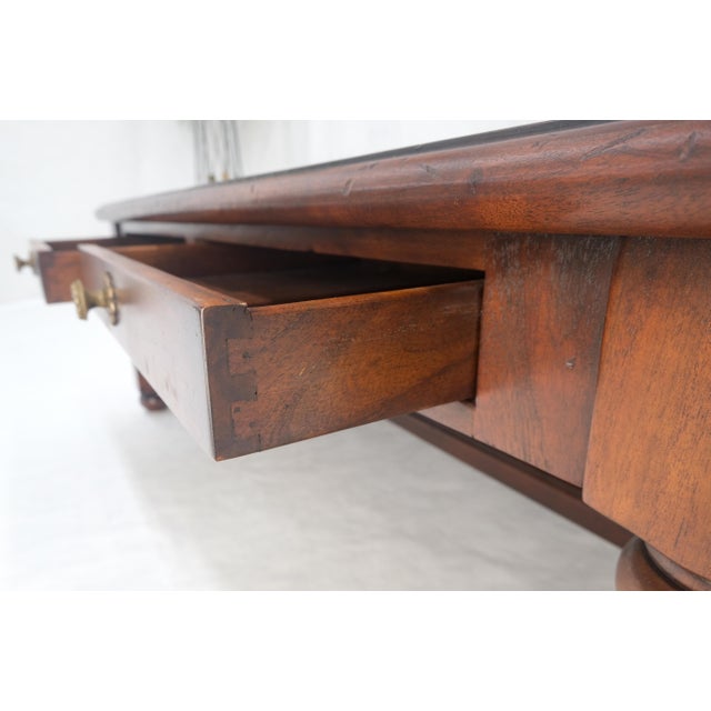 Brown Heavy Large 30x54 Spanish Colonial Solid Mahogany Italian Coffee Table w/ Drawer For Sale - Image 8 of 14