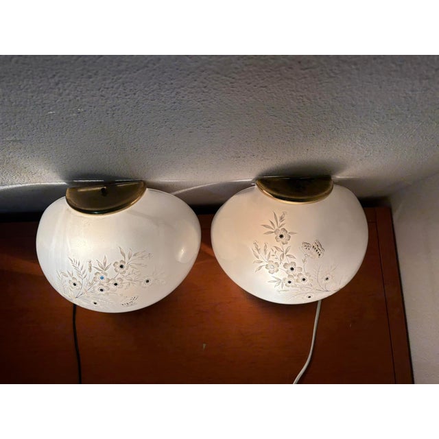 Glass Wall Lights, 1970s, Set of 2 For Sale - Image 11 of 11