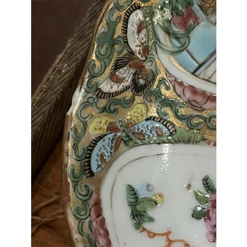 Canton Famille Rose Plates and Bowl, Set of 6 For Sale - Image 18 of 18