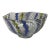 Vintage Blue and Green Latticino Bowl For Sale