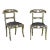 Early 21st Century Anglo-Indian Style Ebonized Side Chairs with Floral Themed Bone Inlay - A Pair For Sale