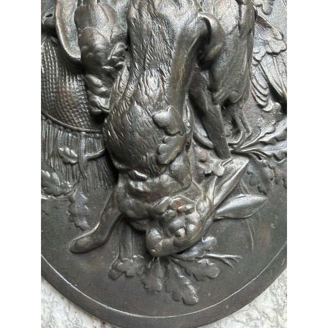 Stunning Black Forest French Cast Iron Hunt Trophy Plaque 17 1/4" X 12 3/4" For Sale In Houston - Image 6 of 9