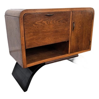 Mid-Century Art Deco Italian Walnut, Burl, and Mirror Mosaic Dry Bar Cabinet from Paolo Buffa, 1950s For Sale