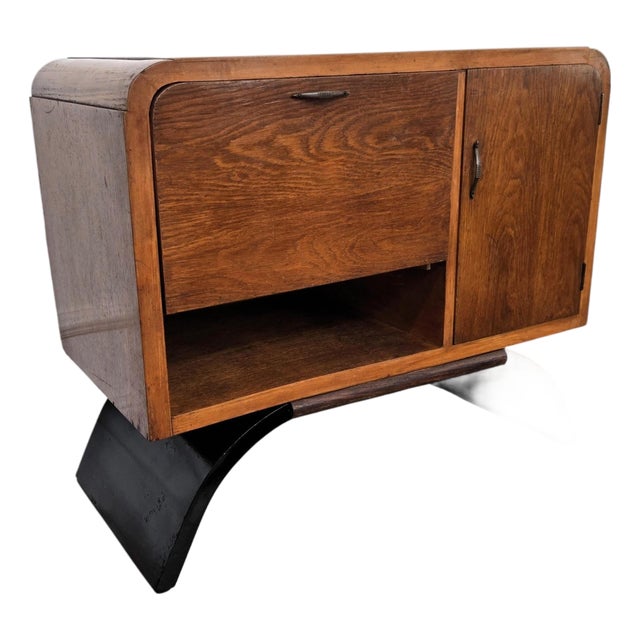 Mid-Century Art Deco Italian Walnut, Burl, and Mirror Mosaic Dry Bar Cabinet from Paolo Buffa, 1950s For Sale