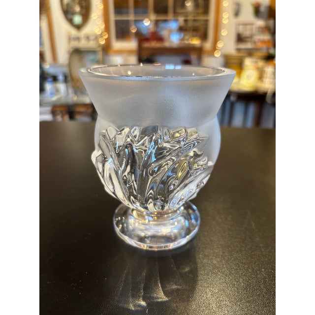 Lalique 1950s Lalique “Saint-Cloud” Crystal Vase For Sale - Image 4 of 10