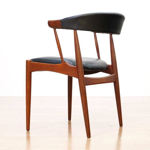 Brown 1960s Danish Modern Teak Armchair by Johannes Andersen For Sale - Image 8 of 12