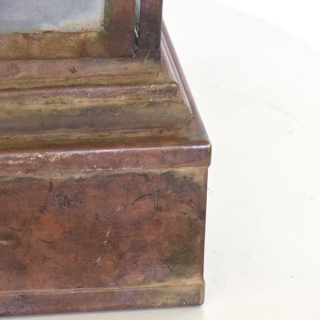 Metal Mexican Modernist Brass Candle Lantern Vintage For Sale - Image 7 of 9