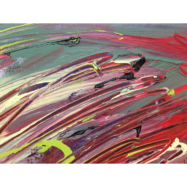 1980s Vintage Abstract Painting, Signed For Sale - Image 5 of 13