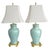 Christopher Spitzmiller, Inc Lamps Pair Turquoise Porcelain & Brass Ginger Jar Shape For Sale - Image 4 of 12